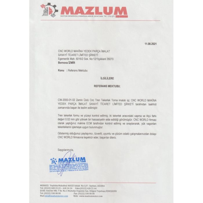 Mazlum Reference Letter